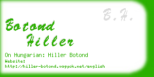 botond hiller business card